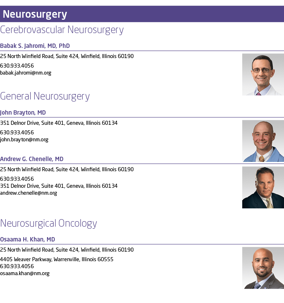  ￼ Cerebrovascular Neurosurgery Babak S. Jahromi, MD, PhD ￼25 North Winfield Road, Suite 424, Winfield, Illinois 6019...