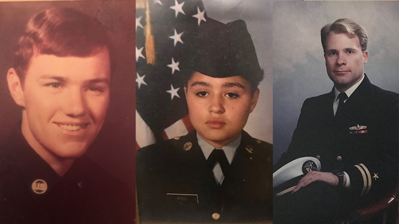 3 veterans in uniform